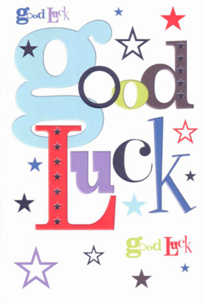 There's a buoyant aura to this 'Good Luck' card, as if it were created just for someone stepping boldly into something new in Weybridge. The composition combines typographical flair with a palette that channels warmth and optimism-each letter rendered in hues of cool water blue, midnight navy, sun-drenched red, and grassy green, conjuring images of wildflowers found on the riverside walks past Weybridge Rowing Club. Stars of every tint, from dusky lavender to sharp royal blue, pepper the surface and provide an energetic, hopeful rhythm. The card's generous white space invites light to dance, emphasizing the good wishes carried within the design. Running one's fingers across its pristine, matte finish is a tactile pleasure-much like sifting through fresh foliage in an artisan bouquet meant for home delivery on York Road. This card captures more than just the spirit of optimism; it's a keepsake meant to stand confidently by the recipient as they launch into the unknown, uplifted by the distinctive support felt throughout our close-knit Weybridge community.